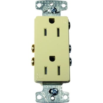 Image for Hubbell® 15 Amp 125 Volt Self-Grounding Duplex Standard Outlet (10-Pack) (White) from HD Supply
