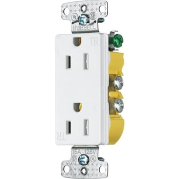 Image for Hubbell® 15 Amp 125 Volt Self-Grounding Duplex Standard Outlet (10-Pack) (White) from HD Supply