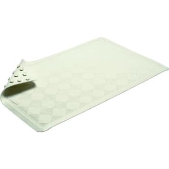 Rubbermaid® White Vinyl Anti-Slip Bath Safety Mat 14 x 22-1/2"