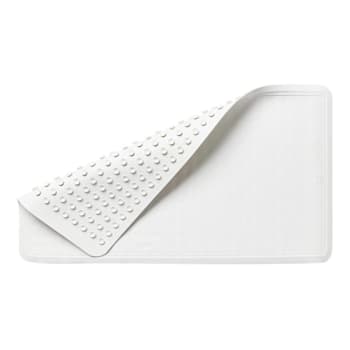 Rubbermaid Commercial Safti-Grip Bath Mat, Mildew-Resistant, Textured Surface, White, 28 In. X 16 In.