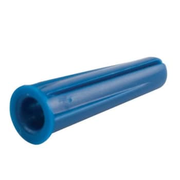 Sentry Plastic Wall Anchors, #14 - #16 Fasteners Blue Package Of 100