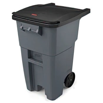 Image for Rubbermaid Brute 50 Gallon Rollout Trash Can (Gray) from HD Supply