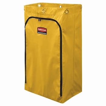 Rubbermaid Commercial 24 Gallon Vinyl Janitor Cart Replacement Bag (Yellow)