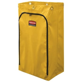 Rubbermaid 24 Gallon Vinyl Janitor Cart Replacement Bag (Yellow)