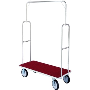 Image for Forbes Stainless Steel Deluxe Bellman's Cart Red Deck from HD Supply
