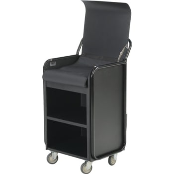 Image for Forbes Tiliter-N-Roll Aluminum Housekeeping Cart Black from HD Supply