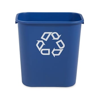Rubbermaid Commercial 7 Gallon Recycling Trash Can (Blue)