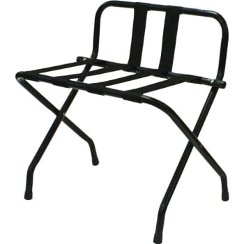 Image for Standard Luggage Rack Powder Coat With Backrest, Black from HD Supply