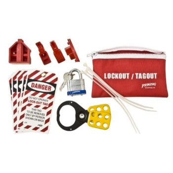 Brady® Economy Breaker Pouch Lockout Kit With Lockout Devices And Steel Padlock