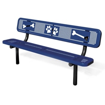 Image for Barkpark® By Ultrasite® 6' Bench With Laser Cut Paw Prints & Bones, Inground from HD Supply