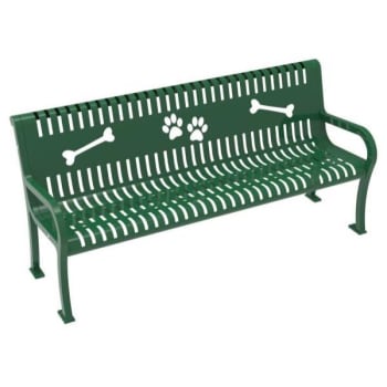 Image for Barkpark® By Ultrasite® Pooch Perch Bench With Laser Cut Paw/bone, Green from HD Supply