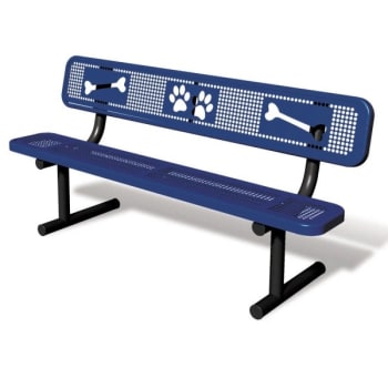 Barkpark® By Ultrasite® 6' Bench Laser Cut Paw Prints And Bones