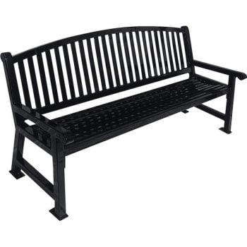 Image for Ultrasite® 6' Savannah Bench, Bowed Back Design - Black from HD Supply