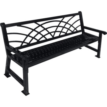 Image for Ultrasite® 6' Savannah Bench, Morning Design - Black from HD Supply