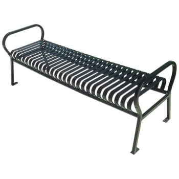 Image for Ultrasite® 6' Hamilton Bench Without Back Support, Slat Design - Black from HD Supply