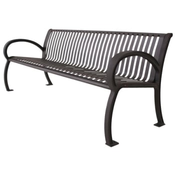Image for Ultrasite® 6' Wilmington Bench With Vertical Back Slats - Pc Frame - Black from HD Supply