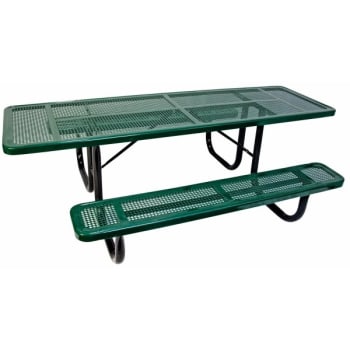 Ultrasite® 8' Double Sided Extra Heavy Duty Ada Table, Perforated - Pc Frame, Green