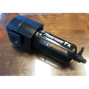 Powermate  Px  3/8 Air Line Filter, 40 Micron, Clear Bowl W/Drain
