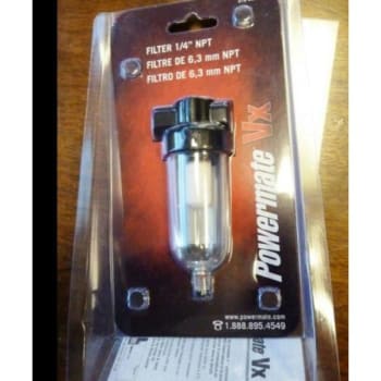 Image for Powermate  1/4 Air Line Filter, 40 Micron, Clear Bowl With Drain, from HD Supply