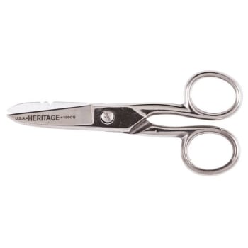 Image for Klein Tools® 100CS Carbon Steel Electrician Scissor 5.25" W/Stripping Notches from HD Supply