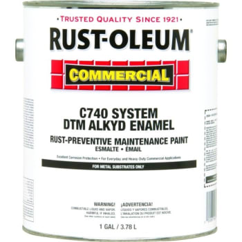 Rust-Oleum 1 Gal Commercial C740 System DTM Alkyd Enamel Paint Gloss White