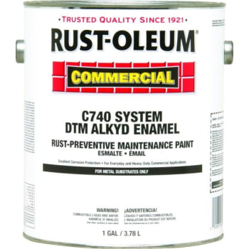 Rust-Oleum 1 Gal Commercial C740 System DTM Alkyd Enamel Paint Gloss Black