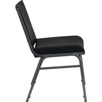 Flash Furniture HERCULES Series Heavy Duty Black Vinyl Fabric Stack Chair