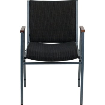 Image for Flash Furniture Hercules Series Heavy Duty Black Dot Fabric Stack Chair With Arms from HD Supply