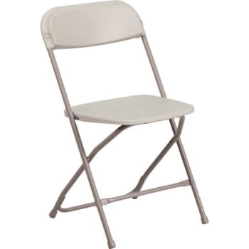 Flash Furniture Hercules Series 800 Lb. Capacity Premium Beige Plastic Folding Chair