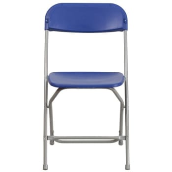 Image for Flash Furniture Hercules Series 800 Lb. Capacity Premium Blue Plastic Folding Chair from HD Supply