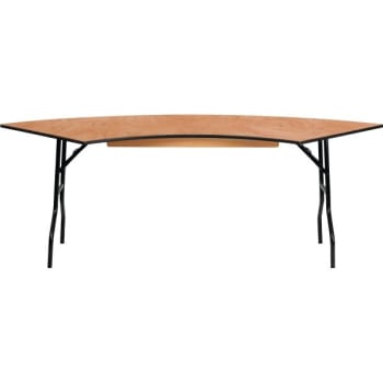Image for Flash Furniture 7.25 Ft. X 2.5 Ft. Serpentine Wood Folding Banquet Table from HD Supply