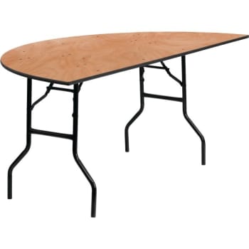 Image for Flash Furniture 72'' Half-Round Wood Folding Banquet Table from HD Supply