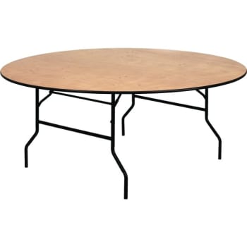 Image for Flash Furniture 60'' Round Wood Folding Banquet Table With Clear Coated Finished Top from HD Supply