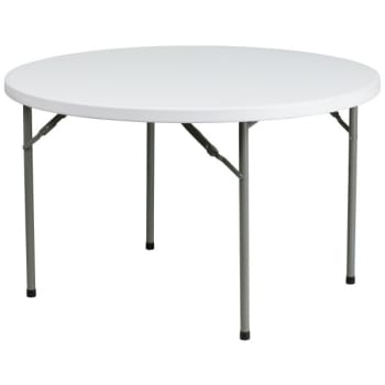 Image for Flash Furniture 48'' Round Granite White Plastic Folding Table from HD Supply