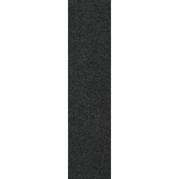 Foss Floors Premium Self-Stick Cut Edge Black Ice Carpet Tile Planks, Case Of 16