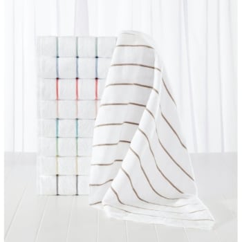 Fibertone™ Twill Stripe Pool Towel, 30x60, 13 Lbs/dozen, Teal, Case Of 48