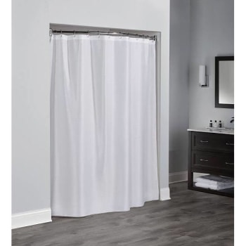 Hookless M6 S6 Grommet Shower Curtain White W/ Window & TPU Backing, Case Of 12