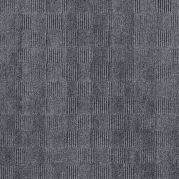 Foss Floors Premium Self-Stick Crochet Sky Grey Carpet Tiles, Case Of 15