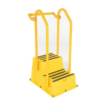 Image for Vestil Step Poly Nestable 2 Step Yellow With Hand And Back Rails from HD Supply