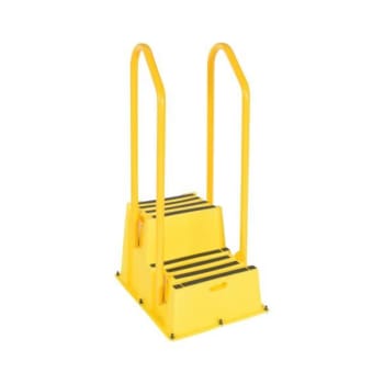 Image for Vestil Step Poly Nestable 2 Step Yellow With Handrails from HD Supply