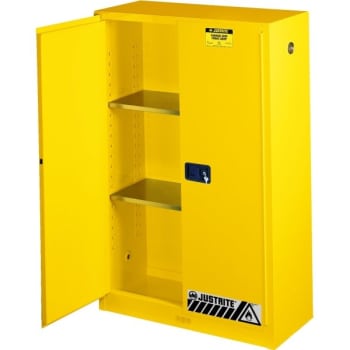 Justrite 45 Gallon Sure-Grip EX Flammable Liquid Storage Cabinet-Manual Closing