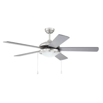 Image for Craftmade™ Nikia 52 in. 5-Blade Incandescent Ceiling Fan w/ Light (Silver) from HD Supply