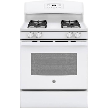 Image for GE 30 In. 5.0 cu. ft. 4 Burner Freestanding Range, Self-Clean, White from HD Supply
