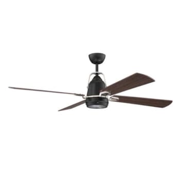 Image for Craftmade™ Beckett 52 in. 4-Blade LED Ceiling Fan w/ Light (Black/Brushed Polished Nickel) from HD Supply