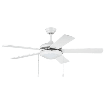 Image for Craftmade™ Nikia 52 In. 5-Blade Incandescent Ceiling Fan W/ Light (White) from HD Supply