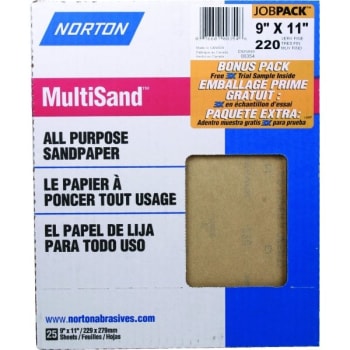 Image for Norton 9 x 11" Fine 180-Grit Adalox Sand Paper Sheet 25/Pk from HD Supply