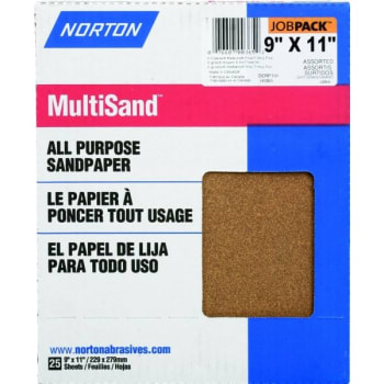 Image for Norton 9 x 11" Adalox Sand Paper Sheet Assortment 25/Pk from HD Supply