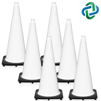 Mr. Chain 28 White Traffic Cones  Package Of 6