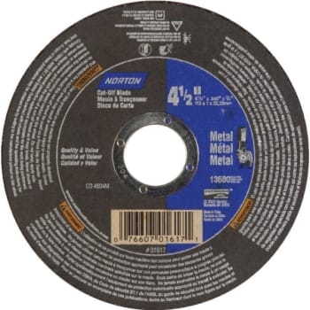 Image for Norton 4-1/2 x 1/16" Cut-Off Wheel from HD Supply