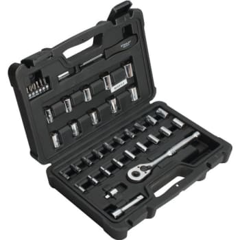 Stanley® 40-Piece Socket Set, 1/4" And 3/8" SAE And Metric Drive Sockets